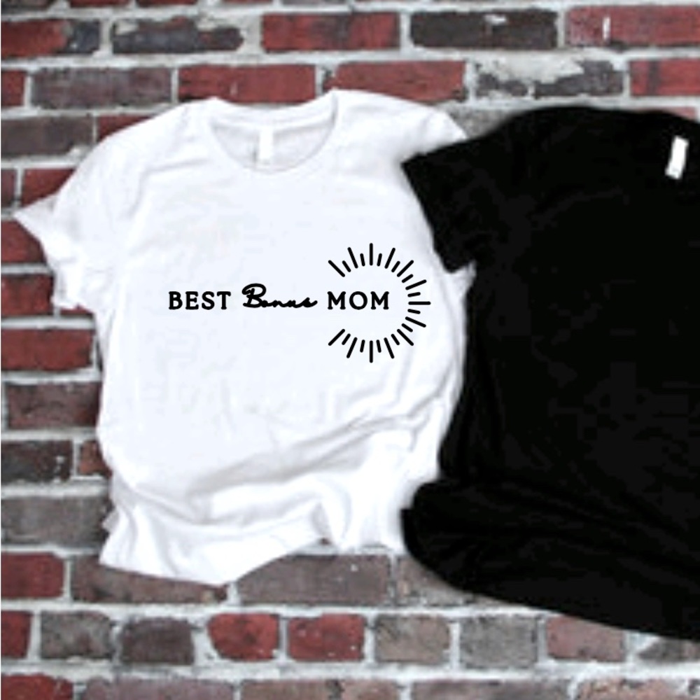 NEW 🎁 Best Bonus Mom - Mothers Day T Shirt